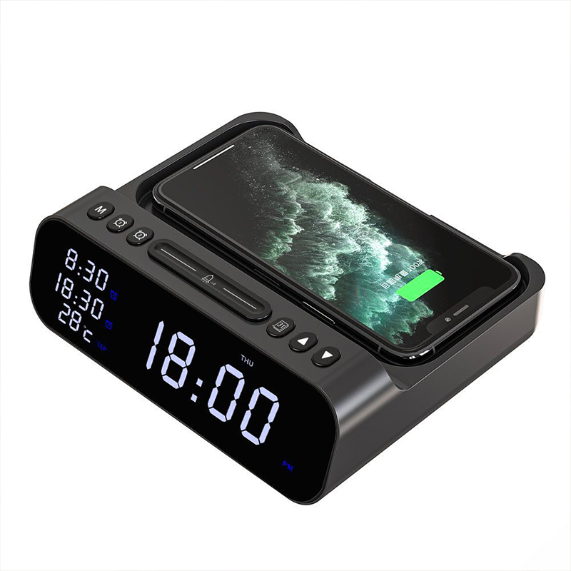 Product Image for Frendorf | ChargeTime Pro – Digitaler Wecker mit drahtloser Ladung und großem Display, Schwarz