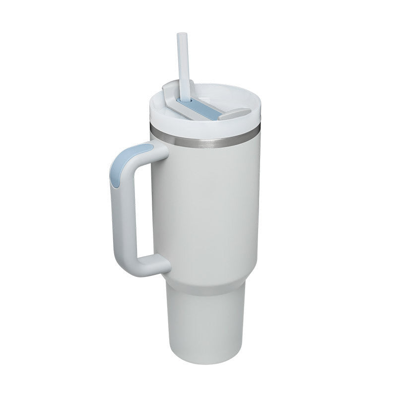 Product Image for Isolierender Becher mit Griff und Strohhalm | 40 oz, Mistfarbe / 1200 ML / 2 Stück