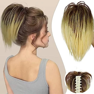 Product Image for Frendorf | Unordentlicher Pferdeschwanz Klammer verlängert das Haar, Ombre Goldgelb