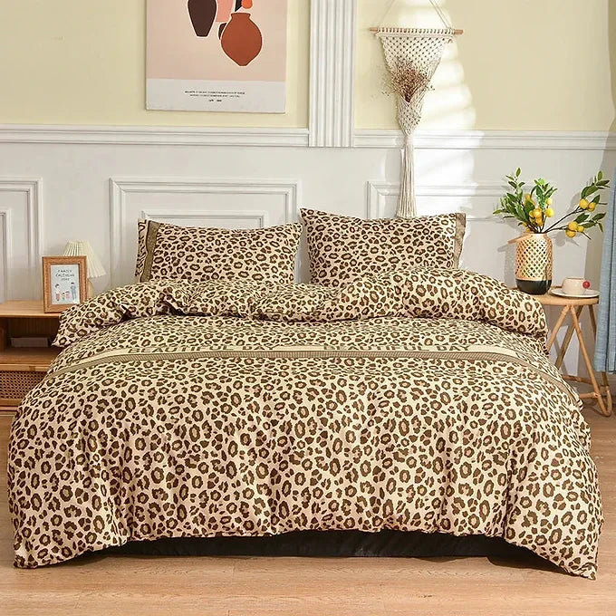 Product Image for Schönes Tag Leopard Bettwäsche Set, Doppel 3 Stück