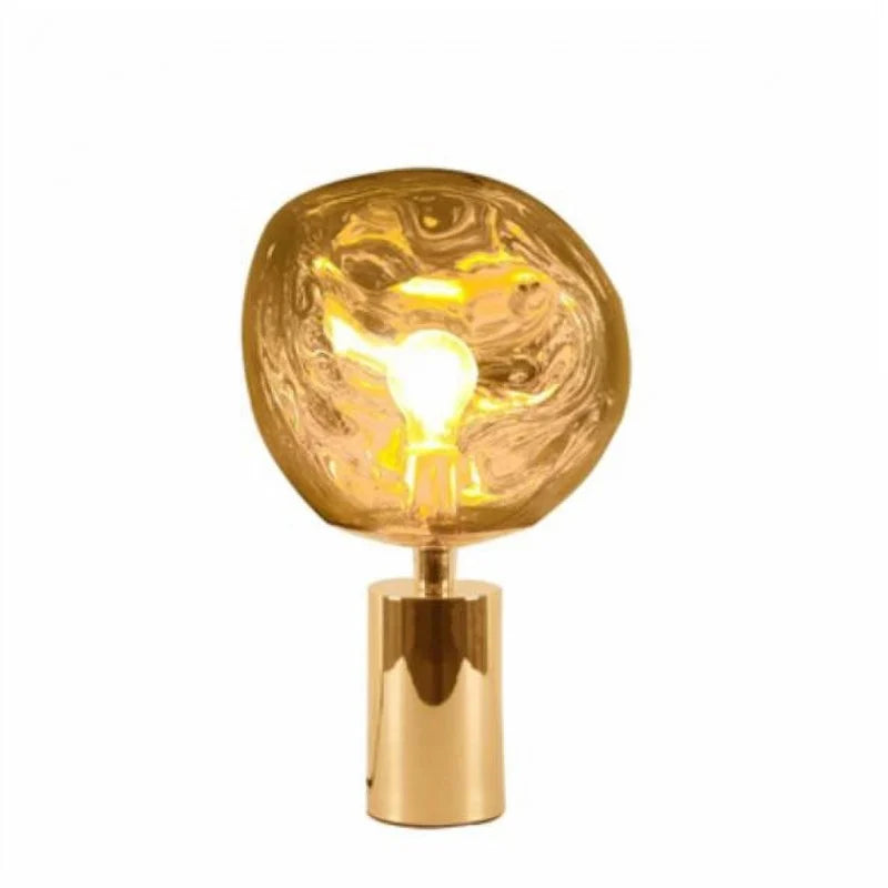 Product Image for Frendorf | Meltique Moderne LED-Tischlampe | Elegantes Schmelzdesign | Stimmungslicht für Wohn- & Schlafzimmer | In Gold, Chrom & Rot erhältlich, Gold