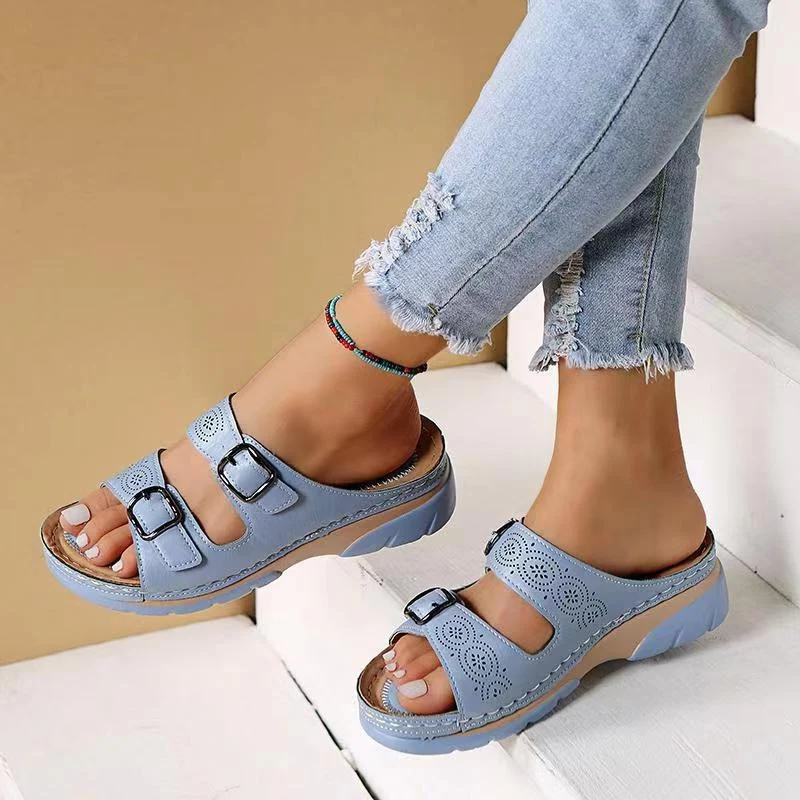 Product Image for Frendorf | Super bequeme orthopädische Sandalen für Frauen, Hellblau / 36