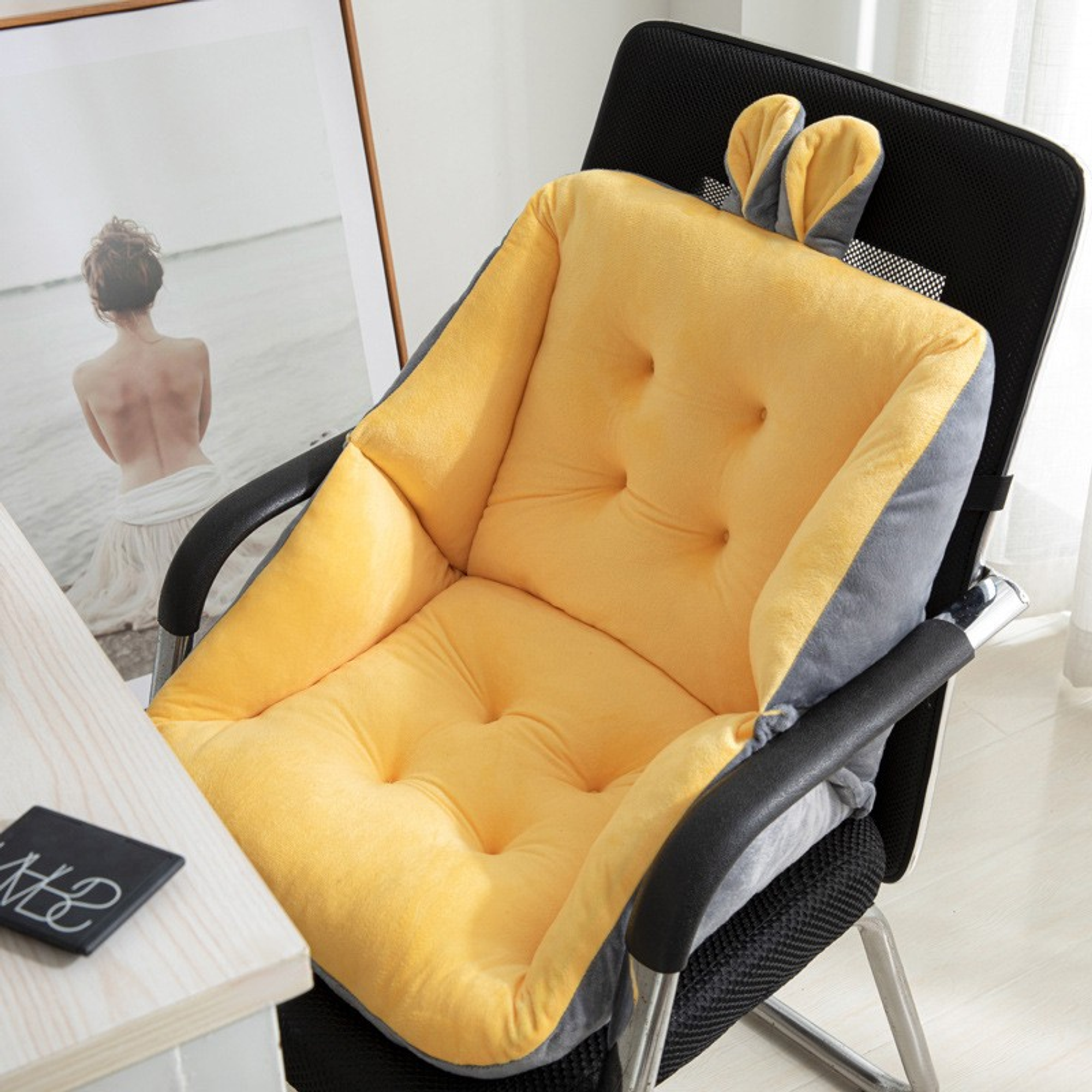 Product Image for Frendorf | ChairLax️ | Lindert Rückenschmerzen | Stützendes Kissen, 50x50cm / Gelb