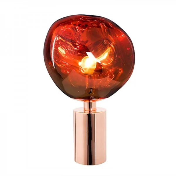 Product Image for Frendorf | Meltique Moderne LED-Tischlampe | Elegantes Schmelzdesign | Stimmungslicht für Wohn- & Schlafzimmer | In Gold, Chrom & Rot erhältlich, Rot 