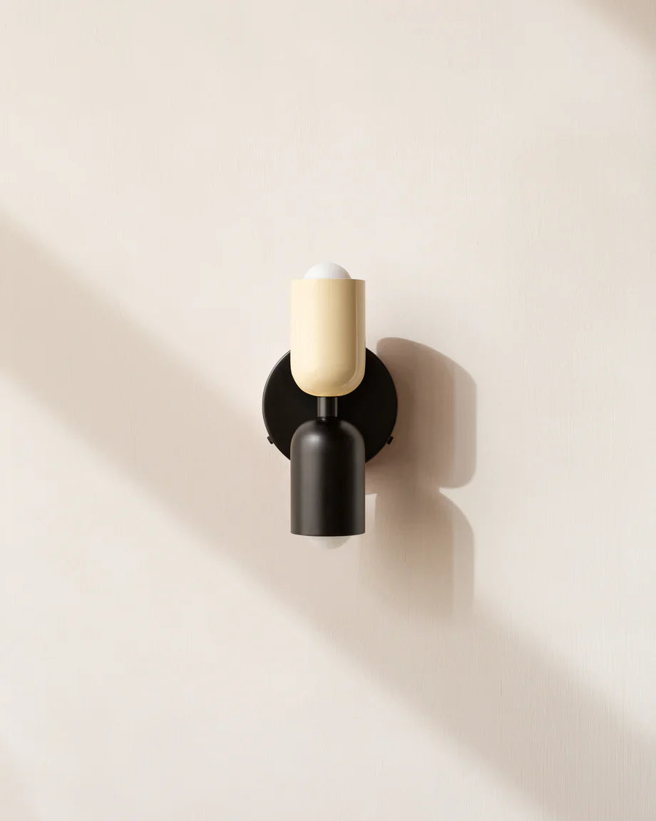 Product Image for MP H23 Up Down Wandleuchte, Knochen / Schwarz / Festverdrahtete Version