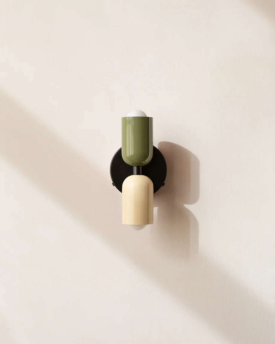 Product Image for MP H23 Up Down Wandleuchte, Schilfgrün / Knochen / Plug-Inline-Ein-/Ausschalter | Transparentes Kabel