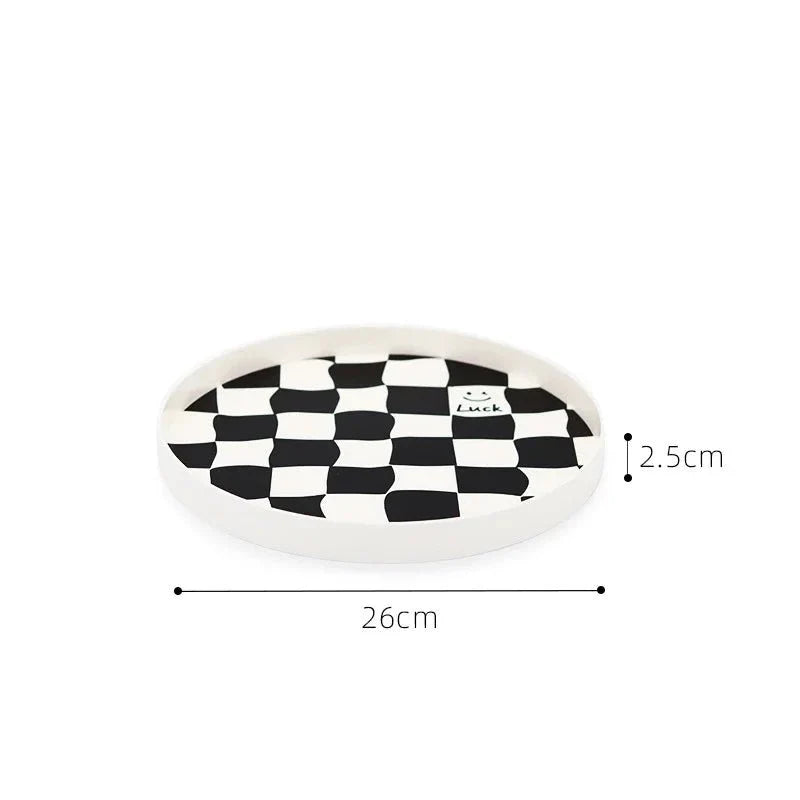 Product Image for Monochrome Schachbrett Aufbewahrungstablett, Flacher Weißer Tablett