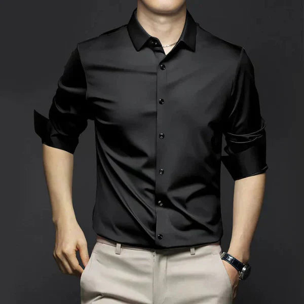 Product Image for Elegantes Bügelfreies Herren Hemd – Pflegeleicht und Stilvoll, Schwarz / M