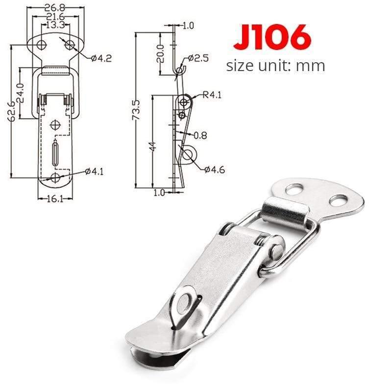 Product Image for Schrankboxen Federverschluss Latch Catch Toggle Hasp Mild Steel Hasp für Schiebetür Einfaches Fensterbeschläge Werkzeugkasten Schloss, J106