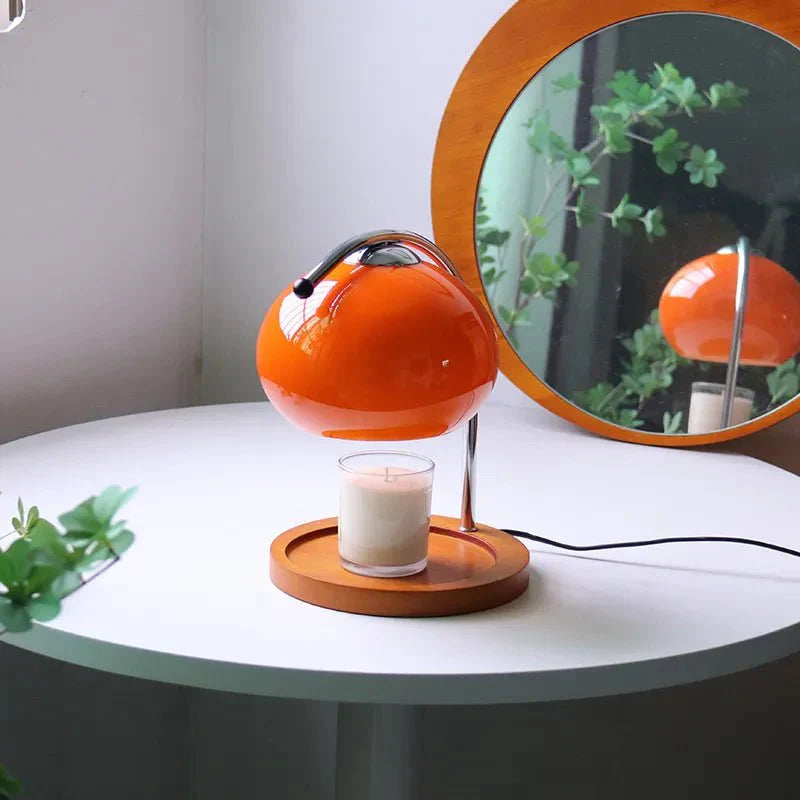 Product Image for Tischlampe aus Glas im Retro-Stil mit Ständer, US-Stecker / Dunkelorange