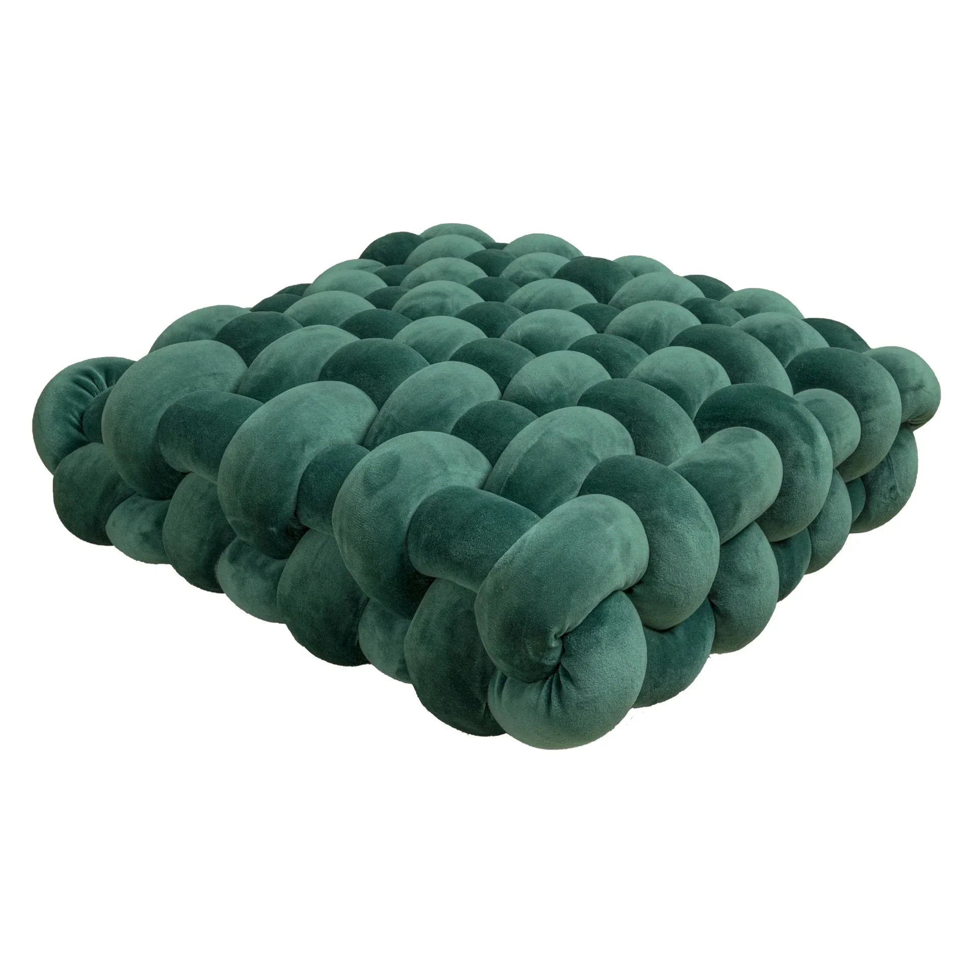 Product Image for Weiche Plüsch gehäkelte Knotenkissen für das Sofa, Grün / 33 x 30 x 12cm