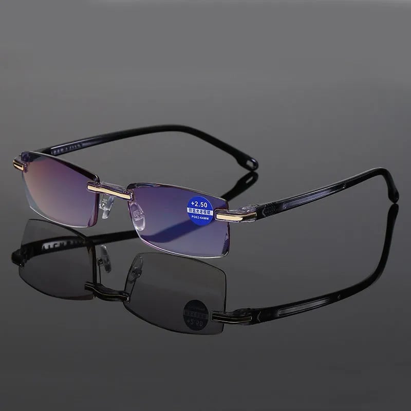 Product Image for High Hardness Anti-Blau Progressive Fern-und Nahbereich Dual-Use Lesebrille, Schwarz / +3.00