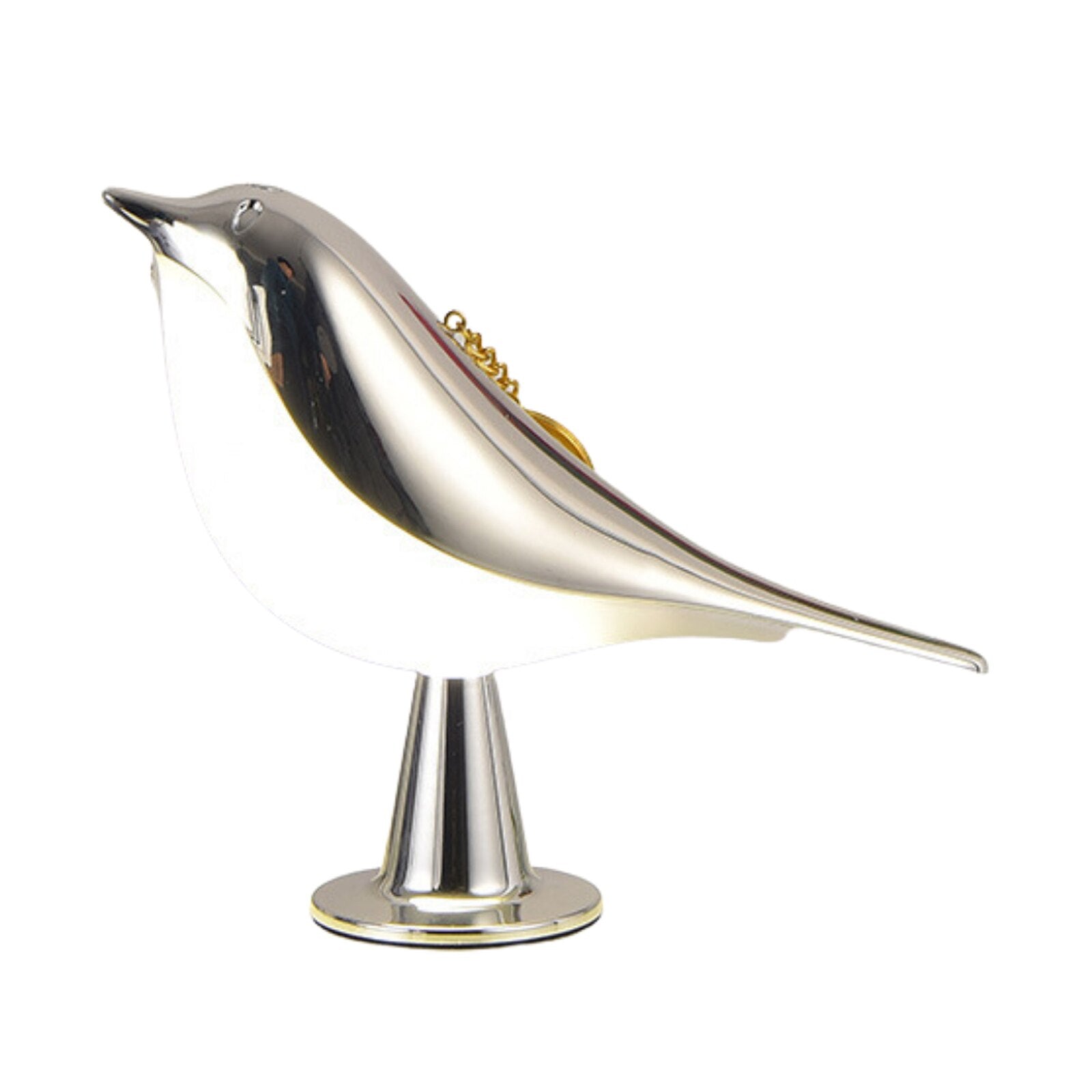 Product Image for Frendorf | BirdGlow Dekorative Tischleuchte | Stilvolle Designer Lampe | Natürliche Materialien | Exklusive Deko für Zuhause, Silber
