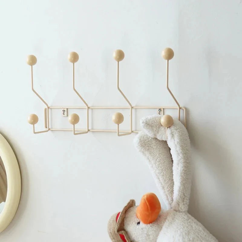 Product Image for Vintage Stil Bunte Metall Kleiderhaken, Beige Vier Haken