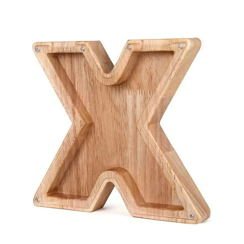 Product Image for Holz Alphabetbuchstaben 'Initial' Sparschwein, X