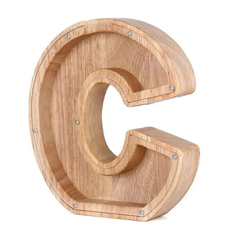 Product Image for Holz Alphabetbuchstaben 'Initial' Sparschwein, C
