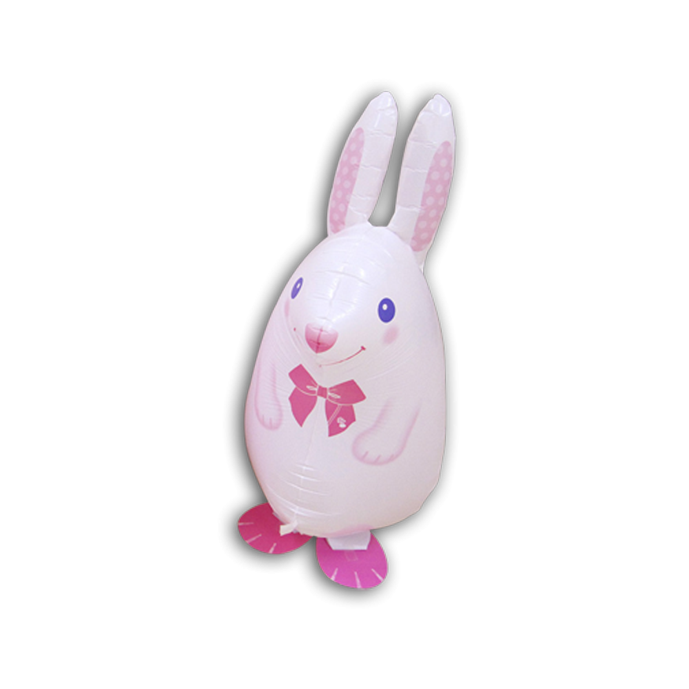 white rabbit shaped walking balloon, airwalker