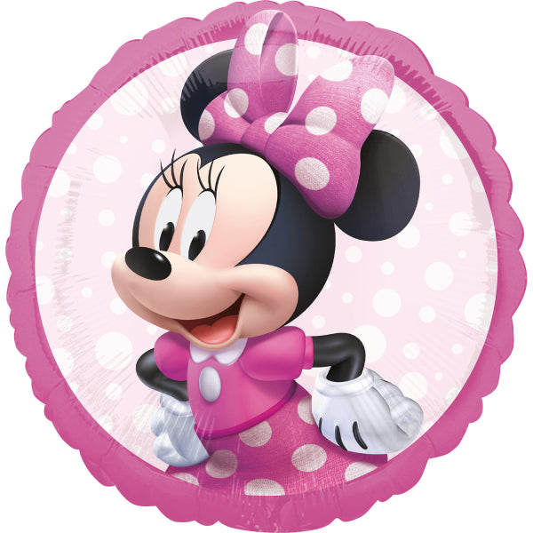 pink round Minnie mouse balloon