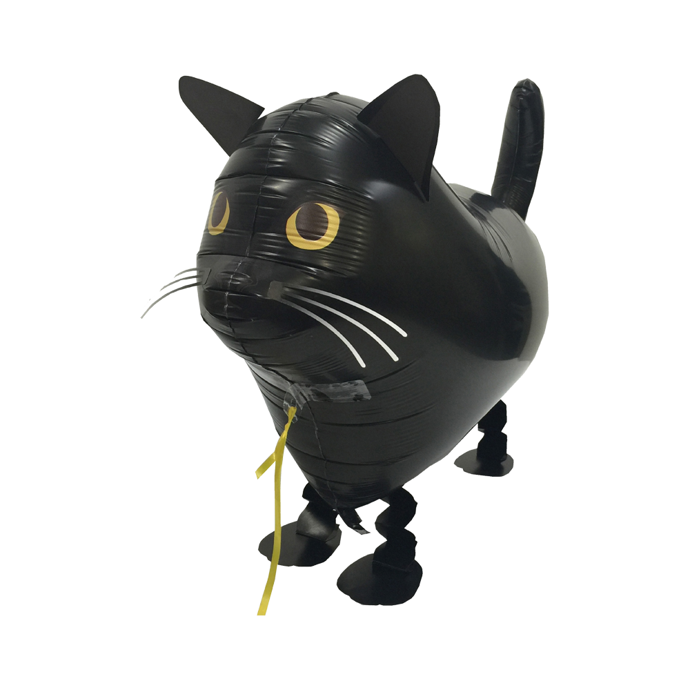 black cat shaped walking balloon, airwalker