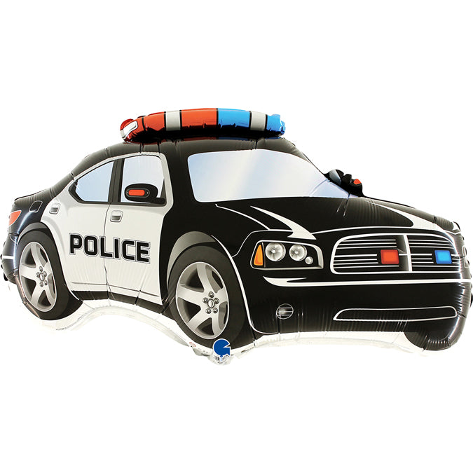 black police car shaped balloon