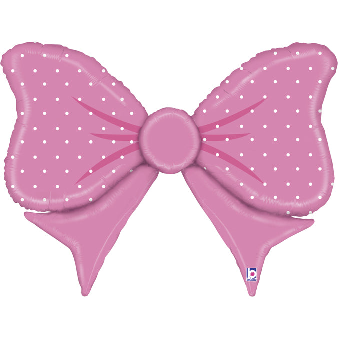 pink bow shaped balloon