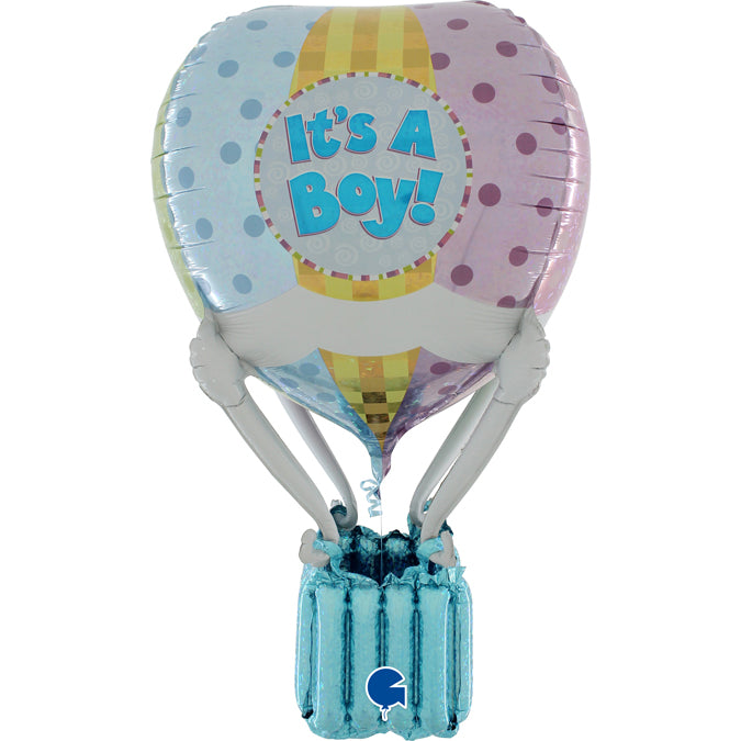 hot-air balloon shaped it's a boy balloon