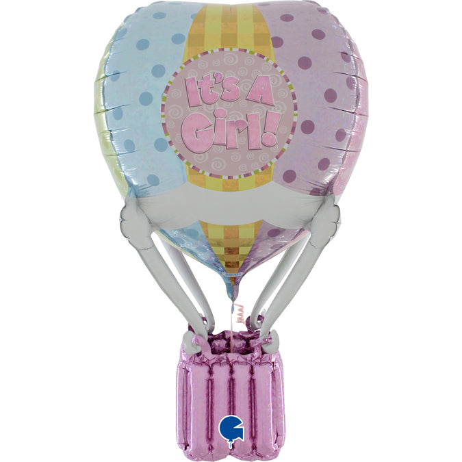 hot-air balloon shaped it's a girl balloon