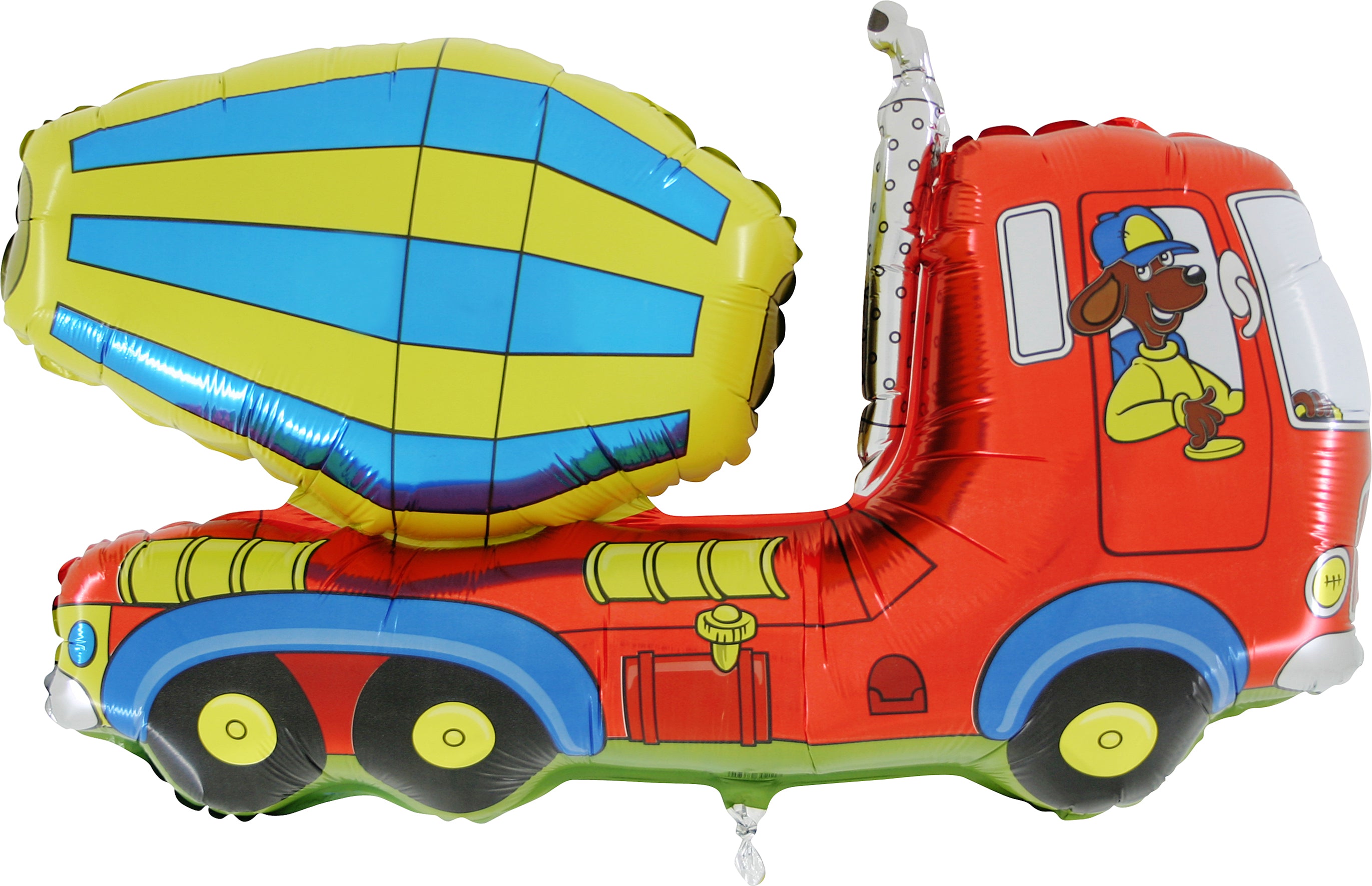 colorful concrete mixer shaped balloon