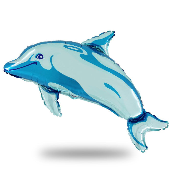 blue dolphin shaped balloon