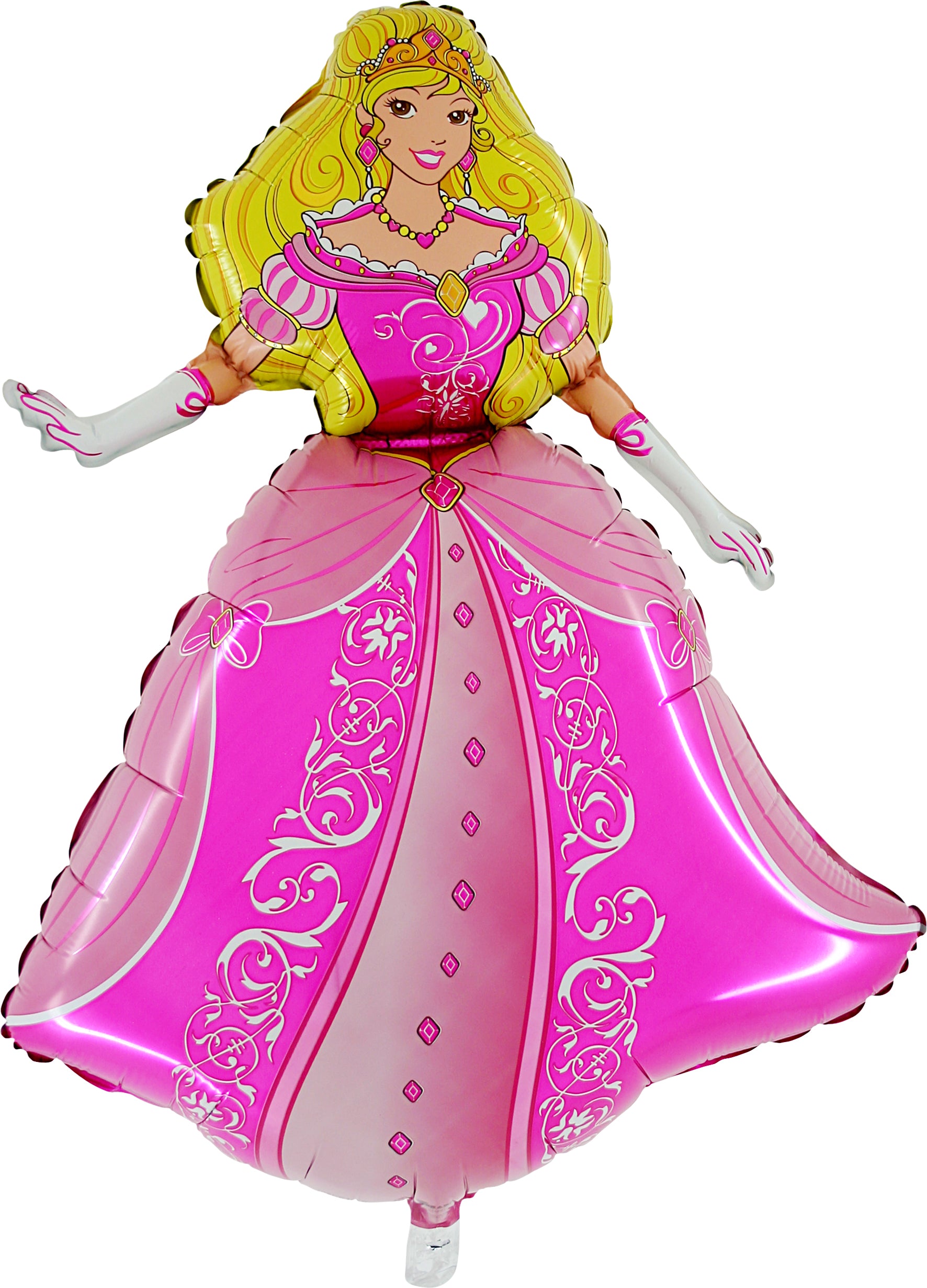 pink princess shaped balloon