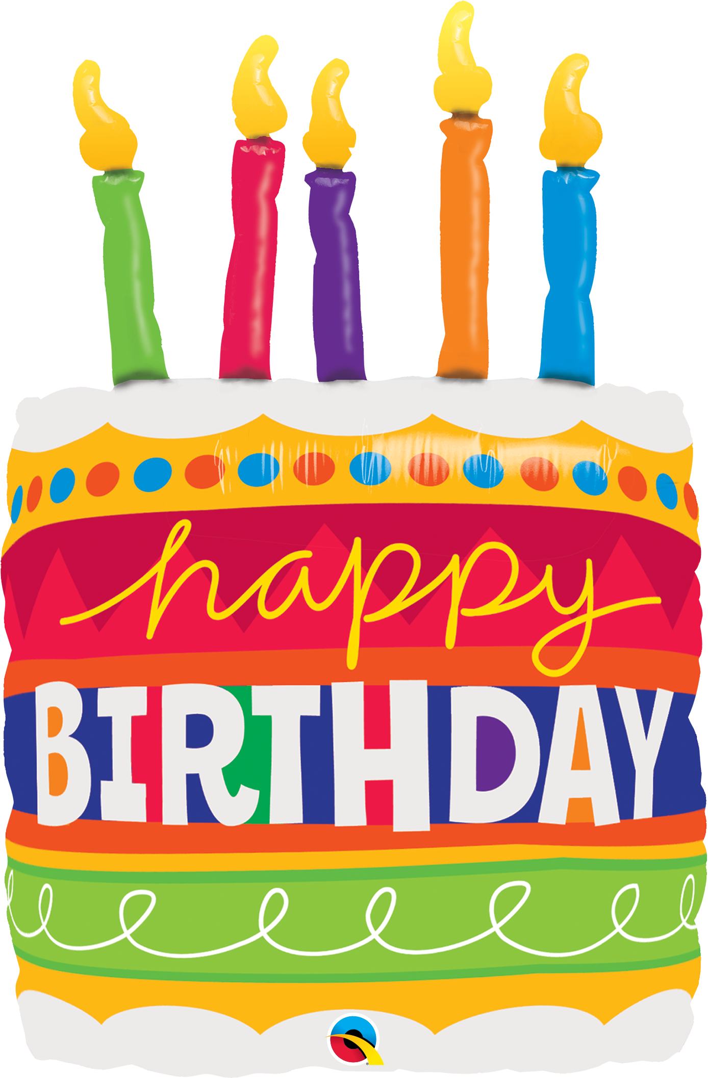 colorful birthday cake shaped balloon