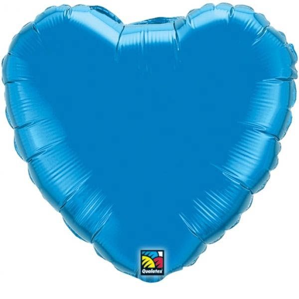sapphire blue heart shaped balloon