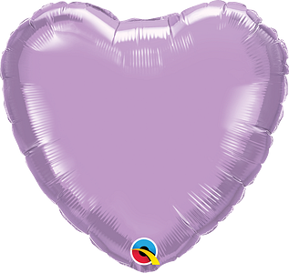 pearl lavender heart shaped balloon