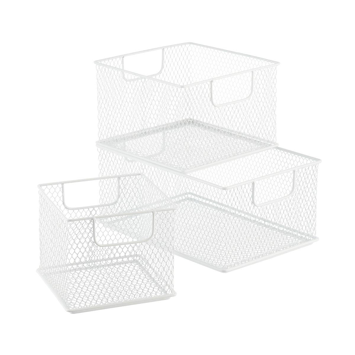 SSWBasics Hat Boxes with Handles - White - 14 x 14 x 7 - Case of 25