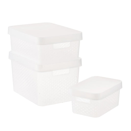 Curver Infinity Plastic Storage Boxes with Lids