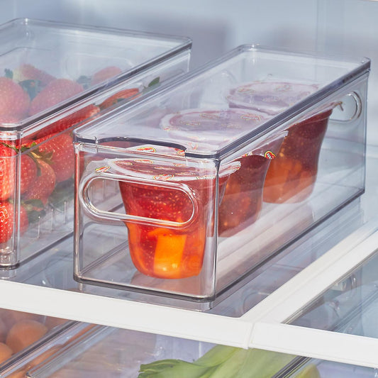 Food Storage Containers with Cover Refrigerator Drawer Stackable