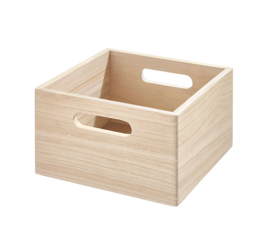 Large Wooden Stacking Bin