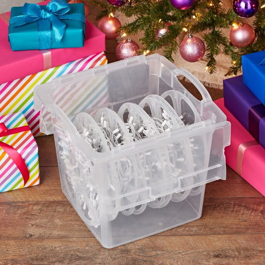 The Home Edit Ornament Organizer with Hinged Lid, Clear, 2 Pack 