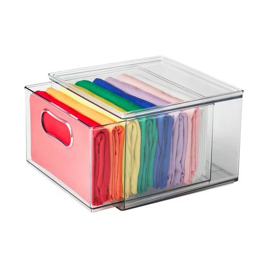 The Home Edit by iDESIGN Clear Stackable Large Shallow Organizing