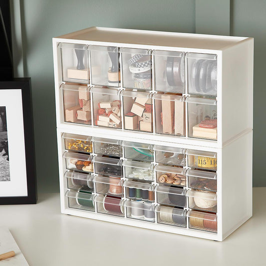 Stackable Makeup Organizer Storage Drawers, Tall Acrylic Bathroom