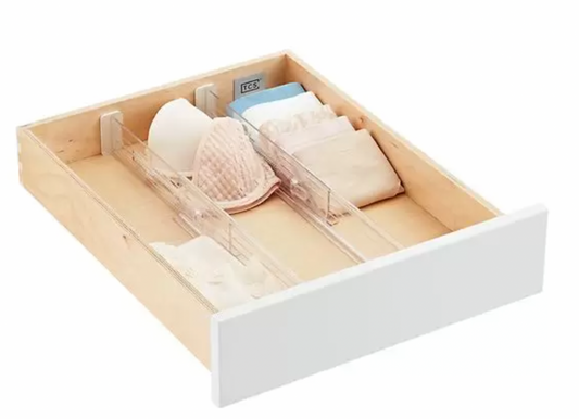 Lavish Home M050024 Silverware Drawer Organizer with Six Sections & Nonslip Tray