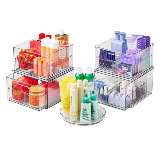 The Home Edit 8-Piece Clear Plastic Beauty Drawer Edit Storage System