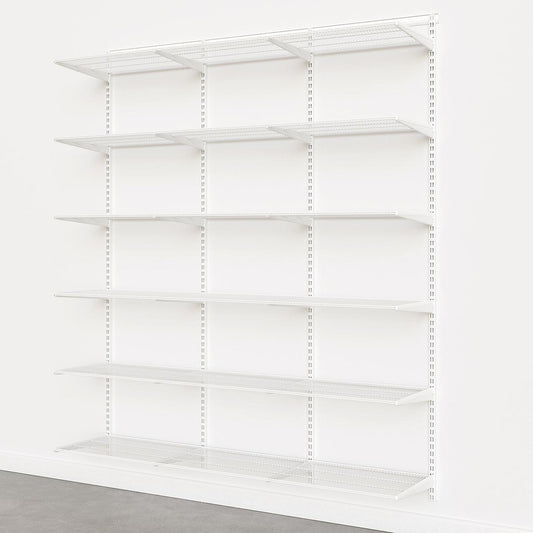 Elfa White Mesh Start A Stack Storage Shelves