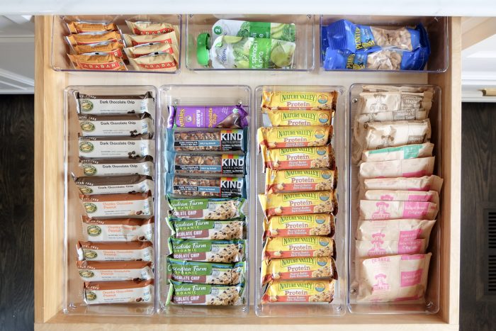 Pantry Organization Tips & Snack Drawer - The Pink Dream