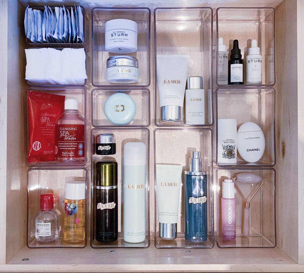 Cosmetics Makeup Organizer Storage:Detach Make Up Organizers and Storage  with Clear Drawers Large Skincare Organizers for Vanity Countertop Dresser  Bedroom Bathroom Desk 