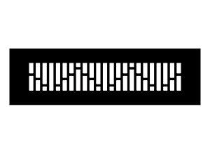 Linear A register pattern in black.