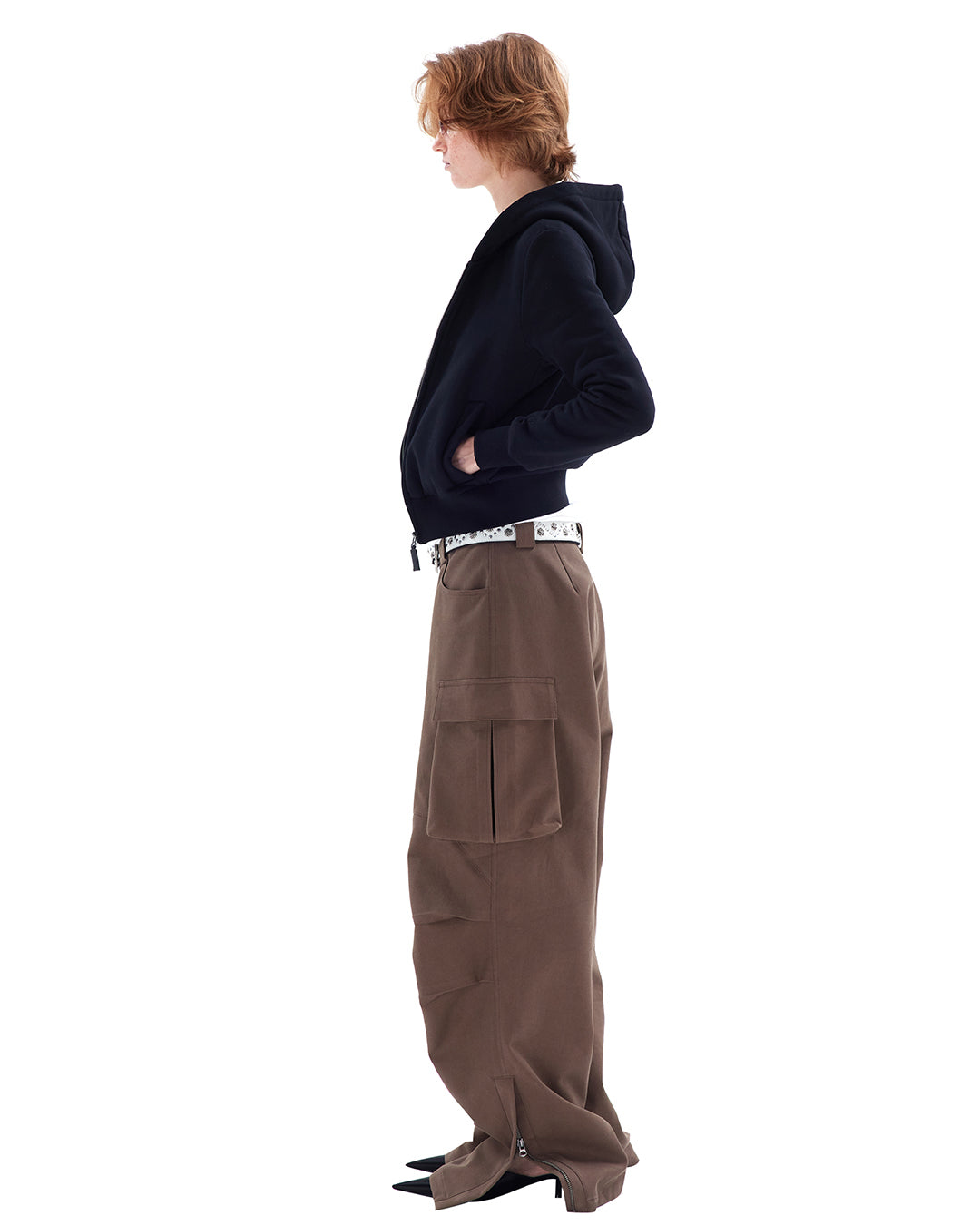 Brown Slit-hem Cargo Pants – Fax Copy Express*