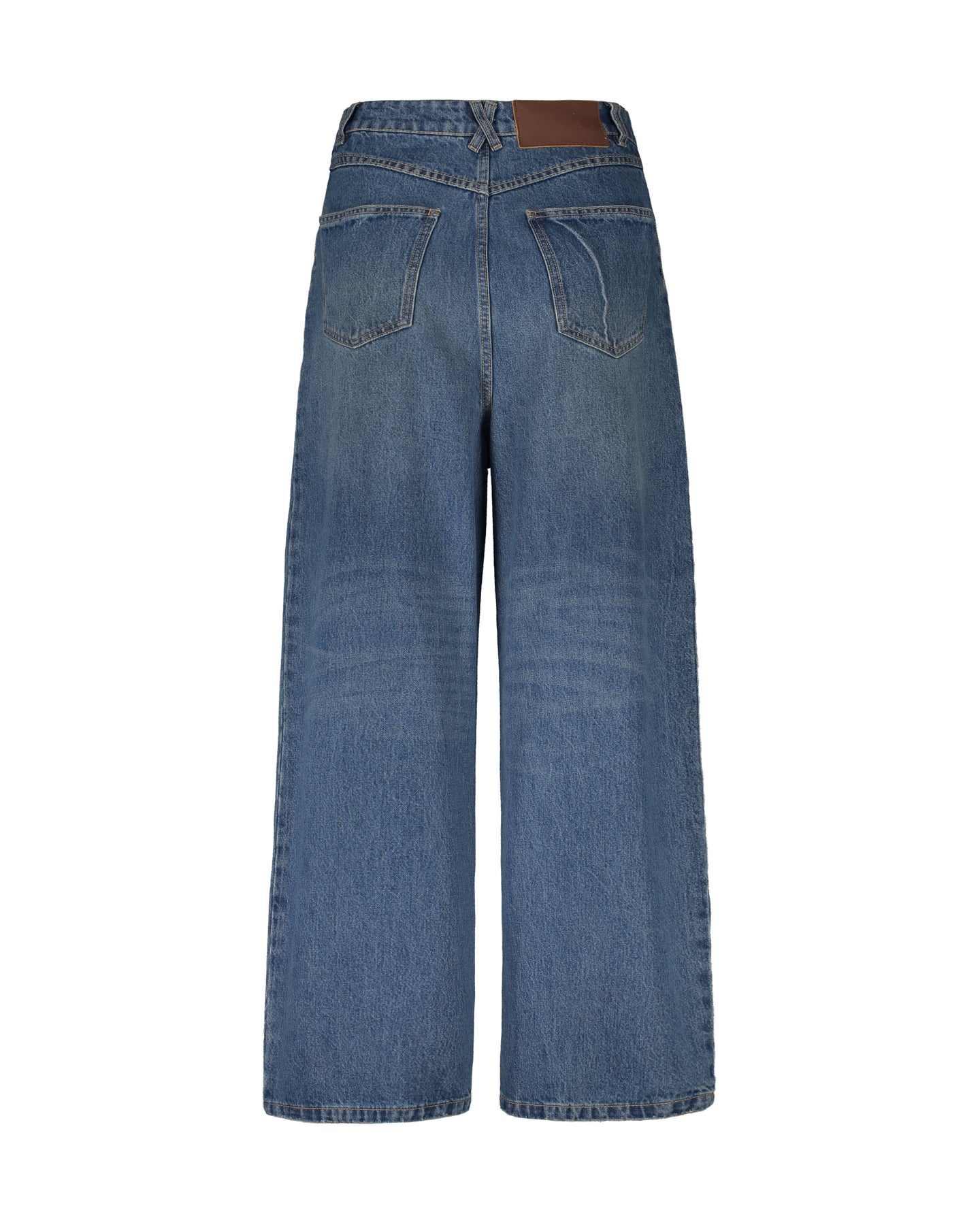 Mid Rise Dark Wash Patch Pocket '70s Flare Jeans