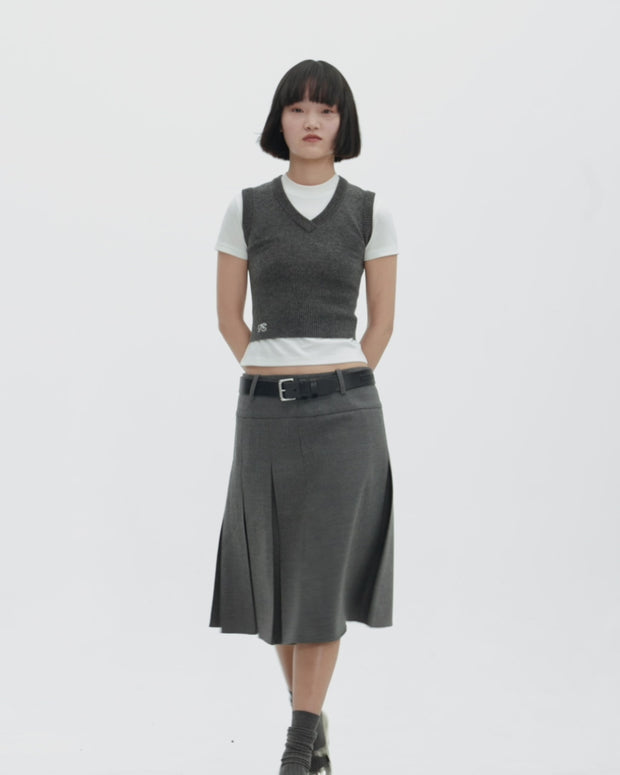 通販 人気】 FaxCopyExpress Pleated skirts 黑色三面可穿百褶裙Fax