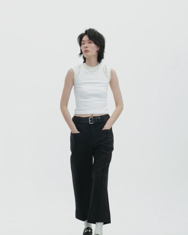 Straight Cropped Cigarette Pants – Fax Copy Express*